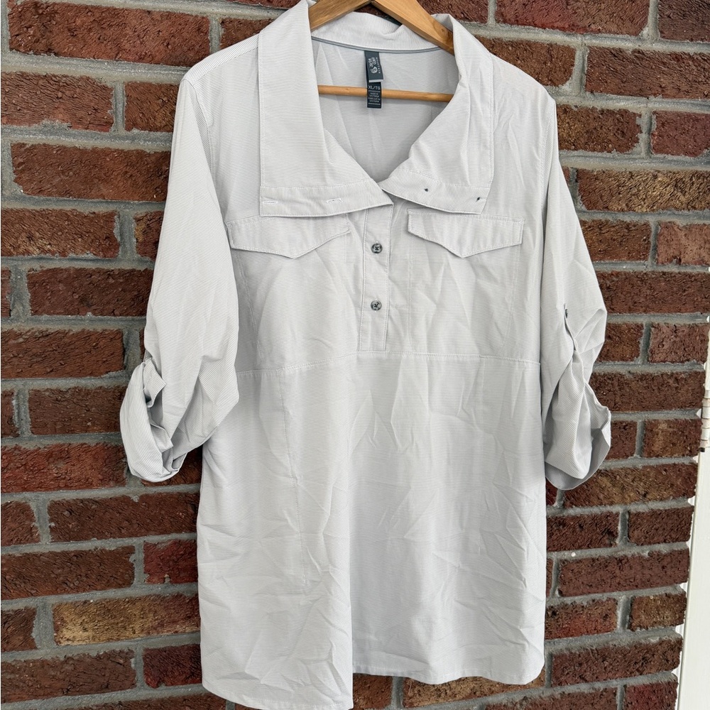 Mountain Hardware Light Gray Button-Up Shirt. XL.… - image 10
